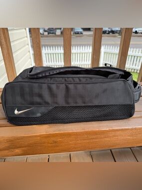 Nike Black Mesh-Accented Travel Golf Shoe Bag
